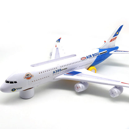🥳 Limited-Time SALE 50% OFF ✈️🎁 Kids Electric Aircraft Model Toy | Lights, Music & Auto Bump Function🧒✨