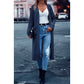 🍂Autumn Hot Sale 50% OFF💞✨Women’s Solid Long Open Front Knit Cardigan, Loose Fit Sweater Coat With Side Pockets, Autumn Casual Outerwear