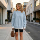 ⏳ Limited Time 50% Off! 💗Women’s Loose‑Fit Faux Two‑Piece Sweatshirt, Stylish Striped Layer Design