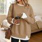 ⏳ Limited Time 50% Off! 💗Women’s Loose‑Fit Faux Two‑Piece Sweatshirt, Stylish Striped Layer Design