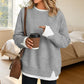 ⏳ Limited Time 50% Off! 💗Women’s Loose‑Fit Faux Two‑Piece Sweatshirt, Stylish Striped Layer Design