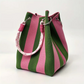 👜 Limited Time Special Price ￡8.99!!✨Boho Striped Knit Bucket Handbag for Women – Handmade Summer Beach Shoulder Bag