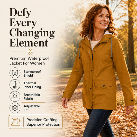 🍂Autumn Hot Sale 50% Off! 💥Women's Plush-Lined Windproof Hooded Jacket