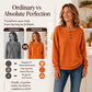 🔥60% OFF! Women's Casual Waffle Knit Sweatshirt Loose Long‑Sleeve Button Neck Pullover