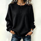 🔥60% OFF! Women's Casual Waffle Knit Sweatshirt Loose Long‑Sleeve Button Neck Pullover