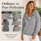 🔥Hot Selling! 60% OFF! ✨ Women's Corduroy Half‑Button Hooded Sweatshirt Retro Corduroy Hooded Sweatshirt for Women – Half-Zip Button Down