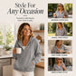 🔥Hot Selling! 60% OFF! ✨ Women's Corduroy Half‑Button Hooded Sweatshirt Retro Corduroy Hooded Sweatshirt for Women – Half-Zip Button Down