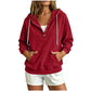 🔥Hot Selling! 60% OFF! ✨ Women's Corduroy Half‑Button Hooded Sweatshirt Retro Corduroy Hooded Sweatshirt for Women – Half-Zip Button Down