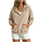 🔥Hot Selling! 60% OFF! ✨ Women's Corduroy Half‑Button Hooded Sweatshirt Retro Corduroy Hooded Sweatshirt for Women – Half-Zip Button Down