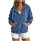🔥Hot Selling! 60% OFF! ✨ Women's Corduroy Half‑Button Hooded Sweatshirt Retro Corduroy Hooded Sweatshirt for Women – Half-Zip Button Down