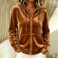 🎉This Week's Special Sales - 60% OFF🍁Women's Velvet Zip-Up Hooded Sweatshirt