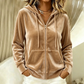 🎉This Week's Special Sales - 60% OFF🍁Women's Velvet Zip-Up Hooded Sweatshirt