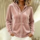 🎉This Week's Special Sales - 60% OFF🍁Women's Velvet Zip-Up Hooded Sweatshirt