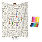 🎉This Week's Special Sales - 60% OFF✨Creative Cozy Coloring Blanket Kit | Washable Colouring Throw With Markers