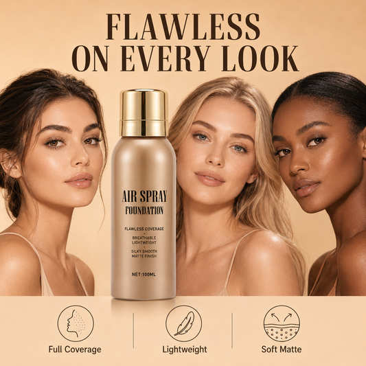 🌸Limited-Time  Buy 1 Get 1 Free (Total 2 Pcs)💦Waterproof Flawless Air Spray Foundation｜Long‑Lasting Airbrush Makeup, Sweat‑Proof Buildable Coverage ✨