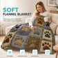 🐶LIMITED‑TIME 60% OFF! 🐾Cute Paw Print Soft Flannel Blanket – Snuggly, Warm, Lovely Home Decor 🛌