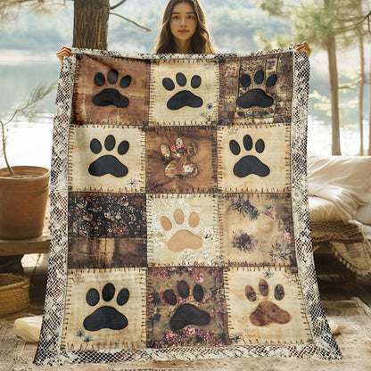 🐶LIMITED‑TIME 60% OFF! 🐾Cute Paw Print Soft Flannel Blanket – Snuggly, Warm, Lovely Home Decor 🛌