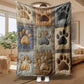 🐶LIMITED‑TIME 60% OFF! 🐾Cute Paw Print Soft Flannel Blanket – Snuggly, Warm, Lovely Home Decor 🛌