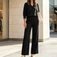 🍂Autumn Hot Sale 71% OFF 👗✨Women's Casual V-Neck Top & Wide-Leg Pants
