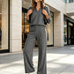 🍂Autumn Hot Sale 71% OFF 👗✨Women's Casual V-Neck Top & Wide-Leg Pants