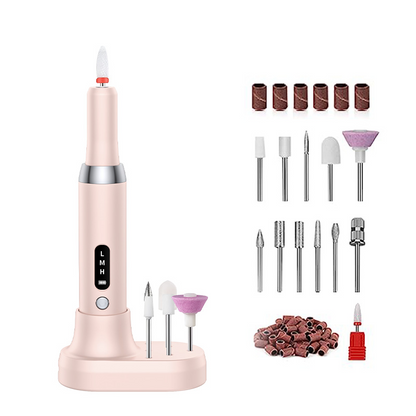🔥Limited-Time 60% OFF  💅 Cordless Electric Nail Drill with Charging Base, Professional Nail File Kit