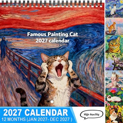🎁Gift Idea Hot Sale 59% OFF🐱2027 Funny Cat Meme Calendar