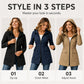 🎊This Week's Special Sales 60% OFF 🧥 Women’s Water‑Resistant Hooded Rain Jacket, Drawstring Waist Lightweight Windproof Outdoor Coat
