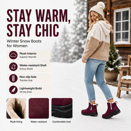 🔥Early Winter Hot Sale 60% OFF❄️Women’s Lightweight Winter Boots – Waterproof, Non-Slip & Plush-Lined for All-Day Warmth & Style👢✨