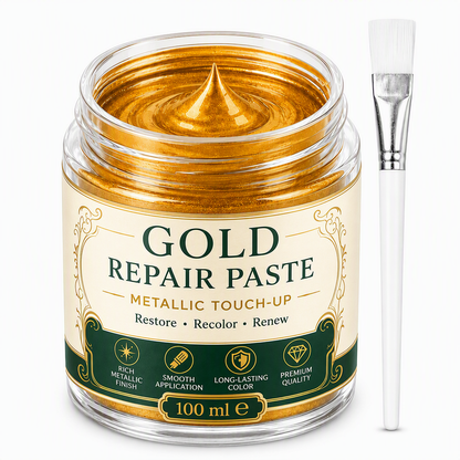 🖌️LAST DAY SALE 60% OFF !! 📢 Gold/Silver Metallic Refinishing Repair Paste with Brush