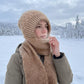 ❄️ Early Winter Hot Sale 60% OFF🧣 Women's Integrated Plush Knitted Hooded Scarf