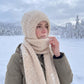 ❄️ Early Winter Hot Sale 60% OFF🧣 Women's Integrated Plush Knitted Hooded Scarf