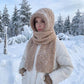 ❄️ Early Winter Hot Sale 60% OFF🧣 Women's Integrated Plush Knitted Hooded Scarf