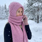 ❄️ Early Winter Hot Sale 60% OFF🧣 Women's Integrated Plush Knitted Hooded Scarf