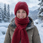 ❄️ Early Winter Hot Sale 60% OFF🧣 Women's Integrated Plush Knitted Hooded Scarf