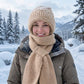 ❄️ Early Winter Hot Sale 60% OFF🧣 Women's Integrated Plush Knitted Hooded Scarf