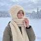 ❄️ Early Winter Hot Sale 60% OFF🧣 Women's Integrated Plush Knitted Hooded Scarf