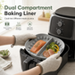 ⏳ LAST DAY SALE 60% OFF !! 📢 Reusable Divided Silicone Air Fryer Liner, Dual‑Compartment Non‑Stick Baking Tray🥘