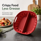 ⏳ LAST DAY SALE 60% OFF !! 📢 Reusable Divided Silicone Air Fryer Liner, Dual‑Compartment Non‑Stick Baking Tray🥘