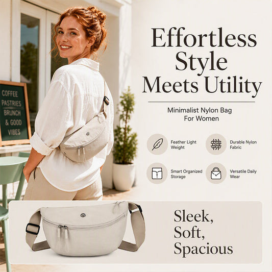 ⏳ LAST DAY SALE 60% OFF !! 📢 🌙  Half-Moon Crossbody Bag Minimalist Style, Everyday Ease