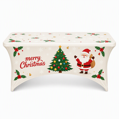 🔥 Early Christmas Sale 50%OFF 🎅 Christmas Stretch Tablecloth | Transform Your Party Table In Seconds 🎄