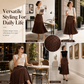 👗LAST DAY SALE 60% OFF !!📢🍁 Women's High Waist Polka Dot Pleated Midi Skirt, Vintage Dots A Line Flowy Long Skirt, Elegant Office Casual Maxi Skirt