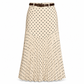 👗LAST DAY SALE 60% OFF !!📢🍁 Women's High Waist Polka Dot Pleated Midi Skirt, Vintage Dots A Line Flowy Long Skirt, Elegant Office Casual Maxi Skirt