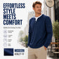 🎉 This Week's Special Sales - 60% OFF ✨ Men's Waffle Knit Henley Shirt Fake Two-Piece | Effortless Casual Style For Men