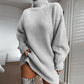 🍂Autumn Hot Sale 60% OFF🔥Women's Cozy Turtleneck Knit Sweater Dress | Cozy Fall‑Winter Loose Mini Knit Dress