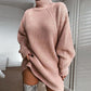 🍂Autumn Hot Sale 60% OFF🔥Women's Cozy Turtleneck Knit Sweater Dress | Cozy Fall‑Winter Loose Mini Knit Dress