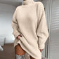 🍂Autumn Hot Sale 60% OFF🔥Women's Cozy Turtleneck Knit Sweater Dress | Cozy Fall‑Winter Loose Mini Knit Dress