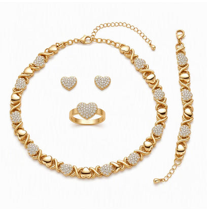 🎁🎄 Early Christmas Hot Sale 60% OFF 📿Classic Heart Shape Jewelry 4-Piece Set