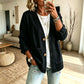 🎉This Week's Special Sales 50% OFF💖Women's Casual V-Neck Denim Cardigan, Loose Long Sleeve Open Front Jean Jacket With Button & Pockets, Versatile Daily Outerwear