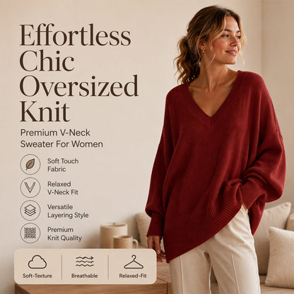 🍂Autumn Hot Sale 50% OFF🔥Women's Ultra Soft Mid-Length Knit Sweater, Relaxed Hip-Cover Crew Neck Jumper👚