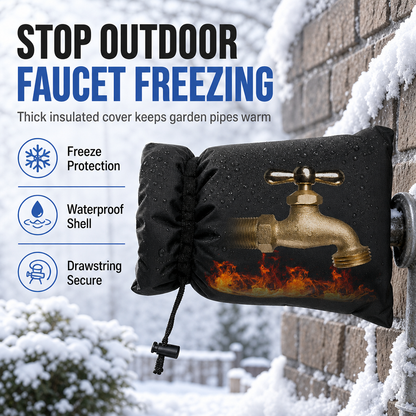 🎁Christmas Hot Sale 50% OFF❄️ Insulated Outdoor Faucet Cover, Waterproof Drawstring Tap Cover, Winter Freeze Protection for Garden Outdoor Water Tap